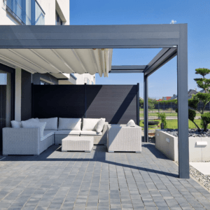 Cubic 4m x 4m (1) 4m x 4m Square Free Standing Cubic Retractable Roof Pergola