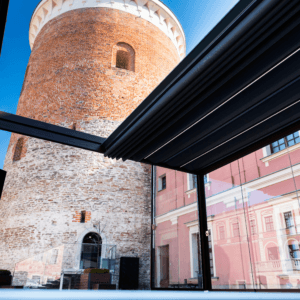 Cubic 4m x 4m (6) 4m x 4m Square Free Standing Cubic Retractable Roof Pergola