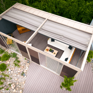 6m x 4m Rectangular Free Standing Cubic Retractable Roof Pergola