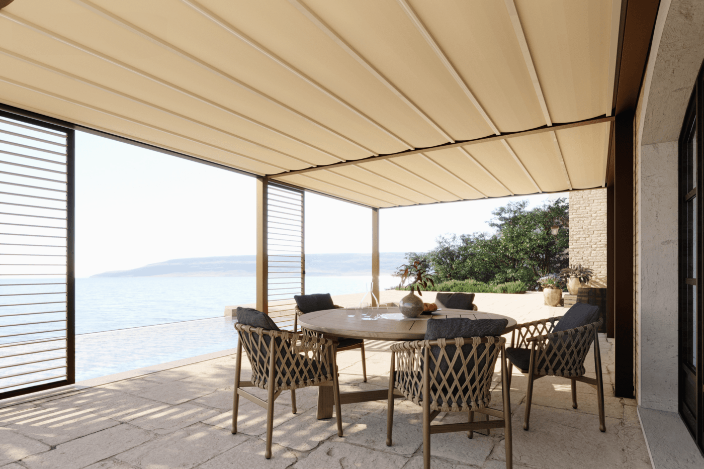 7m x 4m Cubic Retractable Roof Pergola
