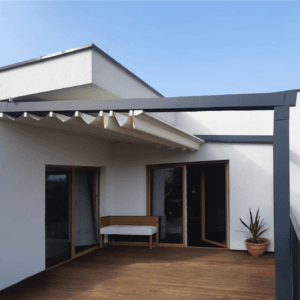 4m x 3m Rectangular Wall Mounted Elegancy Retractable Roof Pergola
