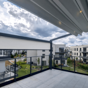 4m x 3m Rectangular Wall Mounted Elegancy Retractable Roof Pergola