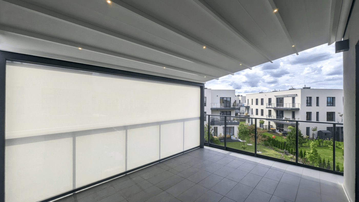4m x 3m Rectangular Wall Mounted Elegancy Retractable Roof Pergola