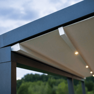 5m x 3m Rectangular Wall Mounted Elegancy Retractable Roof Pergola