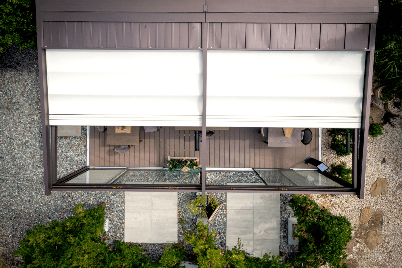 6m x 4m Rectangular Wall Mounted Elegancy Retractable Roof Pergola