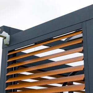 7m x 4m Rectangular Wall Mounted Elegancy Retractable Roof Pergola