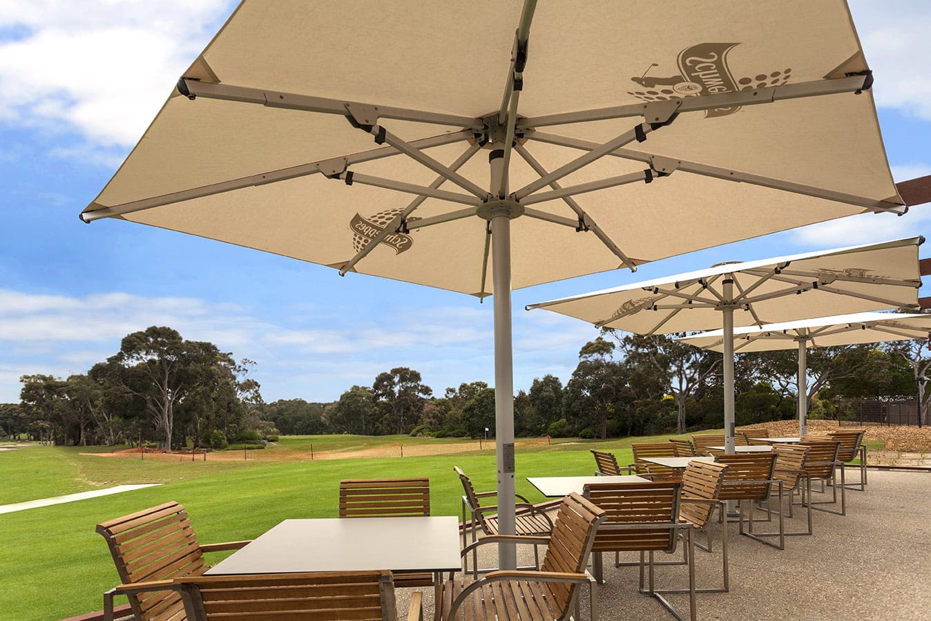 3.5m x 2.3m Rectangular Centre Post Parasol - Nova
