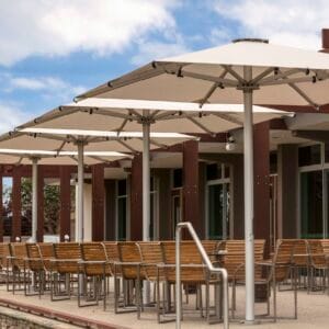 3.5m x 2.3m Rectangular Centre Post Parasol - Nova