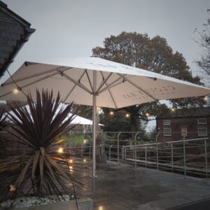 3.5m x 2.3m Rectangular Centre Post Parasol - Nova