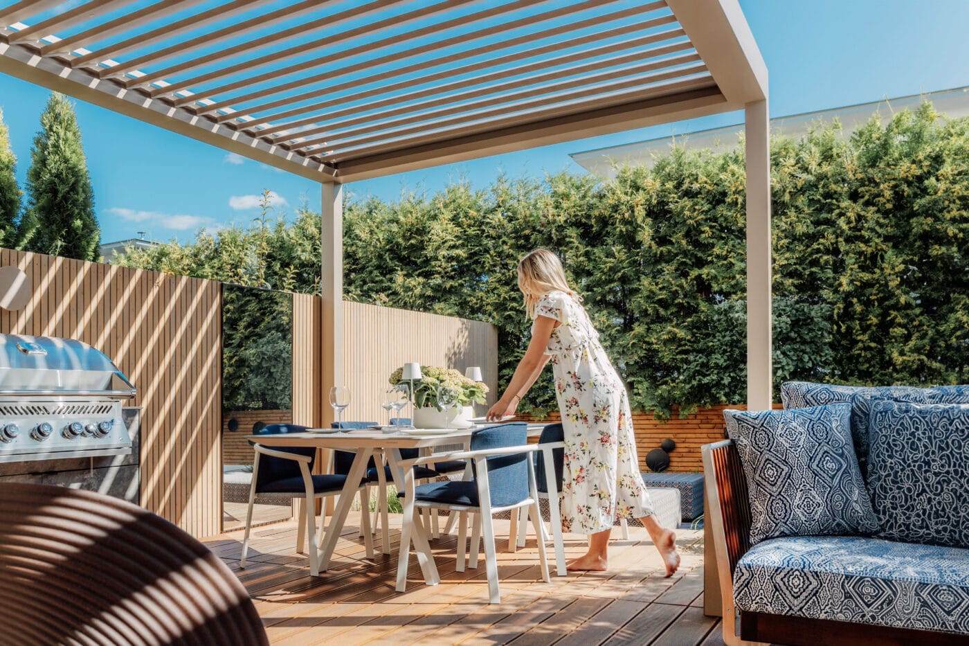 4m x 3m Rectangular Free Standing Technic Pergola