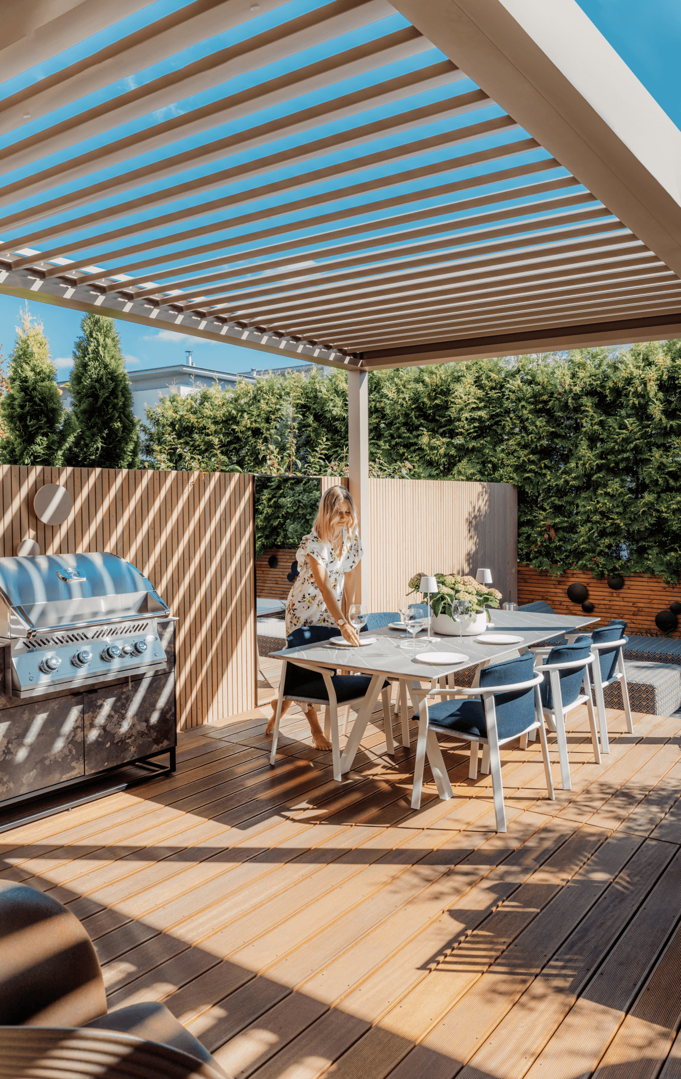 4m x 3m Rectangular Free Standing Technic Pergola