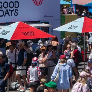 2m Printed Square Cafe Series – Aluminium Parasol