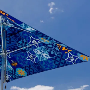 2m Printed Square Cafe Series – Aluminium Parasol