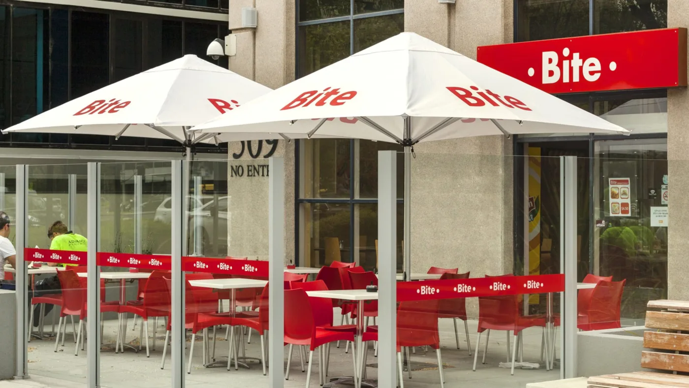 2m Printed Square Cafe Series – Aluminium Parasol