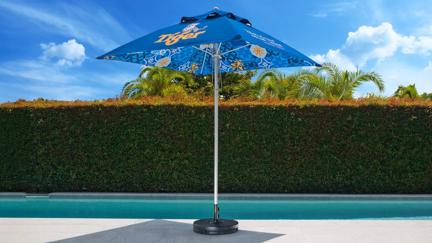 2m Printed Square Cafe Series – Aluminium Parasol