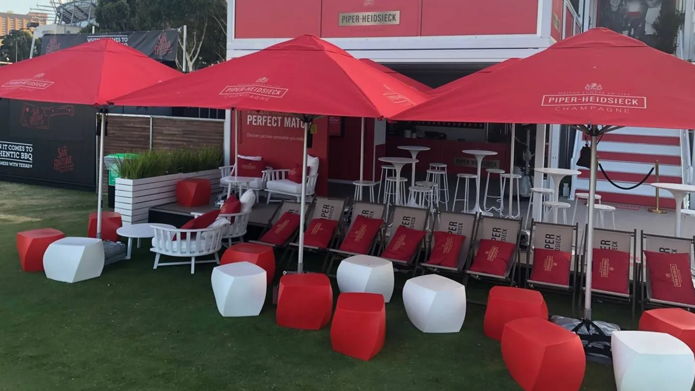 3m Printed Square Cafe Series – Aluminium Parasol